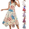 Sukienki na co dzień drukarnia letnia sukienka młodzieńcza szczupły rękawie z tankiem Sundress Elegant Beach Vestidos Cortos
