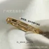 High End Designer Bangles för Vancerleff V Gold High Edition Kaleidoscope smal Edition Armband för kvinnor tjock pläterad 18K Rose Gold Full Diamond Clover Armband 1: 1