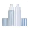 Lagringsflaskor 25st 100 ml Lotion Pump Bottle Pet Plast tom platt axel klar Forst Blue White Cosmetic Refillable Spray Mist