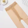 Mujeres calcetines sexy ultra delgadas transparentes medias de pantimedias negras medias súper elásticas tentación femenina