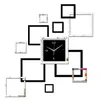 Новый дизайн гостиная Новые настенные часы 3D DIY Clocks Home Decoration Watch Horloge Murale Quartz Акриловые зеркальные наклейки283E
