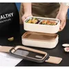 Wydzielająca podwójna warstwowa stalowa stalowa pudełko na lunch student dla dorosłych Świeżo korespondencyjny piekarnik mikrofalowy wypełniony wodą dostępny