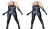 Women Sexy Patent Leather Jumpsuit Bondage Zentai Catsuit Wetlook PU Latex Leotard Zipper open crotch Bodysuit Erotic Clubwear2445016