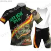 Cycling Jersey Sets 2023 GION Espana Cycling Jersey Set Spain Summer Bicyc Clothing Road Bike Shirts Suit Bicyc Bib Shorts MTB Ropa L48