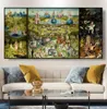 The Garden of Earthly Delight And Hell by Hieronymus Bosch Canvas Painting Wall Art Pictures For Living Room Cuadros Home Decor6449019