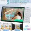 Baby Monitors 5-inch IPS screen pan zoom camera video baby monitor with 30 hour battery 2-way communication night vision temperature lullaby SD cardC240412