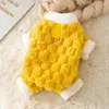 Dog Apparel Solid Color Pet Four Legged Plush Jacket Winter Clothing More Comfortable And Warm Than Bear Clothes Puppy Cute