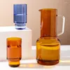 Copos de vinho Kettle de vidro resistente ao calor criativo Nórdico Casa de vidro de grande capacidade Garrafa de água fria Jug Office Tea Pote transparente