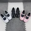 Дети назвать бренд обувь девочки принцесса обувь милая мода детская обувь сплошная цветная простая детская кожа