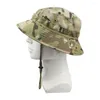 Berets Women Hut Kletterkappe Camouflage Print Outdoor mit winddichtem Riemen Anti-UV-Sonnenschutz zum Fischereicamping Unisex