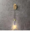 Wall Lamp Postmodern Copper Fashion Light Luxury Crystal Living Room Bedroom Bedside Background Corridor