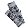 Active Pants Chleiisure płynny Jacquard Yoga Elastic Bulift Scrunt Trening Rajstopy Kobiety Slim Sport Leggins Fitness