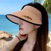 バイザーワイドブリム帽子バケツバケツ帽子夏の女性のための新しいスタイルの帽子アウトドアアンチウヴの大規模な太陽の帽子ファッションと汎用性の高い空のトップハットサンスクリーンサンハット24412