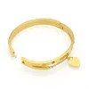 Luxus Roségold Edelstahl Armbänder Armbänder weiblich Herz für immer Liebe Marke Charme Armband für Frauen berühmter Schmuck