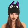 Cartoon carino anime Kiki039s Servizio di consegna Cat Jiji Black Cat Beanie Wint Wool Wool Masti