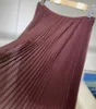 Skirts 2024 Women Fashion Sexy Casual Red Gradual Change Color High Waist Pleated Skirt 0320