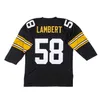 Jerseys de football cousus 58 Jack Lambert 1975 Mesh Legacy Retired Retro Classics Jersey Men Women Youth S-6XL