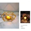 Держатели свечей в помещении Jardiniere Candlestick Holder Iron Retro Flower Light Decor Home