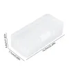 Mini -lagringsbehållare Clear Rectangular Organizer Box med Flap Lid Home Storage för kosmetiksmycken och brevpapper Box