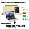Unidades MacBook Disco SSD 1TB Para laptop compatible con el modelo A1708 (finales de 2016MID 2017 años) (EMC 2978/3164) 512G 2T 256GB SSD portátil