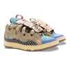 Topontwerpster lavines schoenen champagne parel roze jurk schoenen mode gradiënt kleur mannen dames trainers patchwork curb sneakers outdoor recreatie school