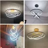 Lampadiers Nordic 6 anello LED lampadario Dimmabile per le scale Tavolo da pranzo soggiorno camera da letto Decorazioni a ciondolo Luce Luster Freet