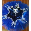 Stage Wear Velvet Blue Professional Ballet Tutu Children Kids Adulto Women Ballerina Party Dance Dress Girl Halloween Costume