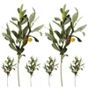 Decorative Flowers 6 Pcs Artificial Olive Branch Flower Arrangement Decor Tree Branches Home Fake Stems For Vases Wedding Greenery