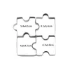 4pcs/set 쿠키 퍼즐 모양 스테인리스 스틸 쿠키 커터 세트 DIY 비스킷 곰팡이 디저트 베스트 베이크웨어 케이크 곰팡이 장식 장식