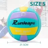 Pallavolo da pallavolo da pallavolo palla soft touch pu beach beach pallayball size 5 sport a squadra per giovani uomini studentesse abbina blu viola