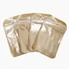 Storage Bags 7x11cm Clear Brown Kraft Paper Package Bag With Hang Hole Grocery Electronics Pouches DIY Crafts Packaging