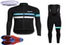 Team winter cycling Jersey Set Mens thermal fleece long sleeve Shirts Bib Pants Kits mountain bike clothing racing bicycle sports suits S210507574054157