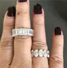 Eternity Promise ring 925 Sterling silver Emerald cut 5A Cz Engagement wedding band rings for women Bridal Fashion Jewelry7288725