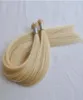 Double drawn blonde Color 613 Fan tip Hair Extensions Remy Hair Straight wave 1g per piece 200g per lot DHL8413329