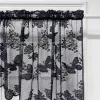 Country Embroidered Butterfly Short Valance Curtain for Kitchen Small Window Half Curtain Rod Pocket Top Roman Drapery