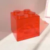 Coin Bank Transparent Visible Easy To Use Kids Building Block Design Money Saving Box Piggy Bank For Gift Change Boxe Home Decor