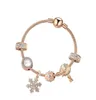 2020 Rose Gold Legering Braw Bracelet Women Fashion Ladies Snowflower Hangers Armbanden DIY Persoonlijkheid Festiaal Gift Accessories5061781175