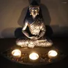 Kerzenhalter Buddha Statue Candlestick Harzschale Dekorative Accessoires Home Decorations Figurinestealight