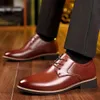 Herren lässige Derby -Schuhe atmungsaktueller Antiskid Lowtop Laceup für Business Office Frühling Herbst und Winter 240407