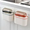 Mini Trash Can met deksel mini afvalmand voor desktop klein kantoor aanrecht afval kan kleine afvalbasken monteren voor rv -slaapzaal