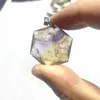 Colliers pendants étoiles en cristal de haute qualité de David Natural Jaune Amethyste sans trou Ametrine hexagramme Gérothérapie