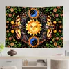 Tapisseries biki sun lune yin et yang tapisserie mur suspendu boho décor hippie macrame décoration tapis tapis