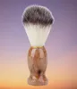 Baschette per barbiere di capelli da barbiere Baschette da rasoio con manico in legno Men039s Salon per la pulizia della barba per barba1384895