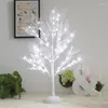 Dekoratif çiçekler yapay bitkiler Noel Brich Tree Led Işık Dekorasyon RMATIC RACAL YIL EV DEĞİ