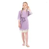 Женская одежда для сна летняя хлопковая пежама Длинная секция Большого размера оптовые ночные рубашки простые приложение для доставки домашнего обслуживания Dhgrd Dhgrd