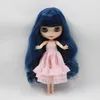 ICY DBS Blyth Doll 19 Joint Body 30CM BJD Doll Finished Hand-Painted Makeup Blue Curly Hair With Bangs Doll Gift For Girl