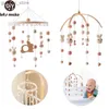 Mobile# Baby Drewniane łóżko Bell szydełka wisiorek królika wiszący grzechotek zabawka łóżeczko mobilne łóżko drewniane zabrzmienie bracket ramię