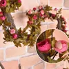 Dekorative Blumen künstliche Blumenwandwand Hängende Girlande Hochzeitsfeier Ivy El FAME ROSE LEAD DIY Geburtstagsimulation 42 Kopf