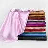 90cm Cores sólidas Neckerchief lenço hijab para mulheres cetim de seda cetim lenços de cabelos femininos xales de cabeça lenços de cabeça para mulheres 240407