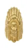 Mężczyźni Women Vine Pierścień ze stali nierdzewnej Hip Hop punkowy styl Gold Ancient Maya Tribal Indian Chief Pierścienie moda biżuteria 4853082
